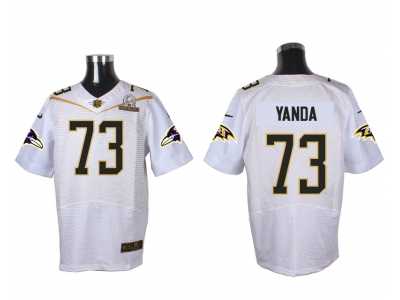 2016 PRO BOWL Nike Baltimore Ravens #73 Marshal Yanda white jerseys(Elite)