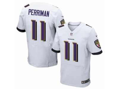 Men's Nike Baltimore Ravens #11 Breshad Perriman Elite White NFL Jersey