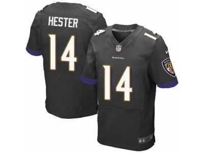 Men's Nike Baltimore Ravens #14 Devin Hester Elite Black Alternate NFL Jersey