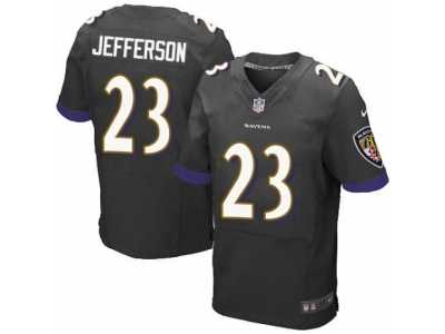 Men's Nike Baltimore Ravens #23 Tony Jefferson Elite Black Alternate NFL Jersey