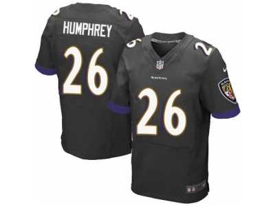 Men's Nike Baltimore Ravens #26 Marlon Humphrey Elite Black Alternate NFL Jersey