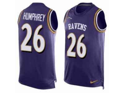 Men's Nike Baltimore Ravens #26 Marlon Humphrey Elite Purple Player Name & Number Tank Top NFL Jersey