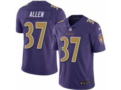 Men's Nike Baltimore Ravens #37 Javorius Allen Elite Purple Rush NFL Jersey