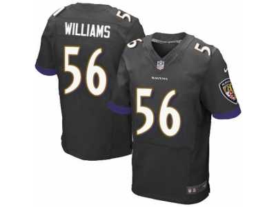 Men's Nike Baltimore Ravens #56 Tim Williams Elite Black Alternate NFL Jersey