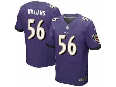 Men's Nike Baltimore Ravens #56 Tim Williams Elite Purple Team Color NFL Jersey