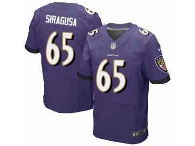 Men's Nike Baltimore Ravens #65 Nico Siragusa Elite Purple Team Color NFL Jersey