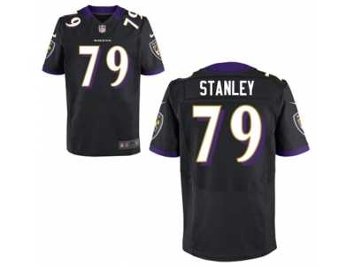 Men's Nike Baltimore Ravens #79 Ronnie Stanley Elite Black Alternate NFL Jersey