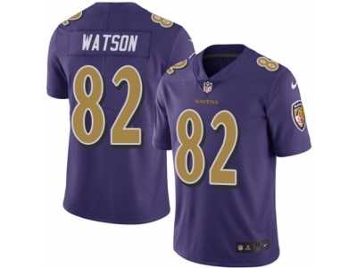 Men's Nike Baltimore Ravens #82 Benjamin Watson Elite Purple Rush NFL Jersey