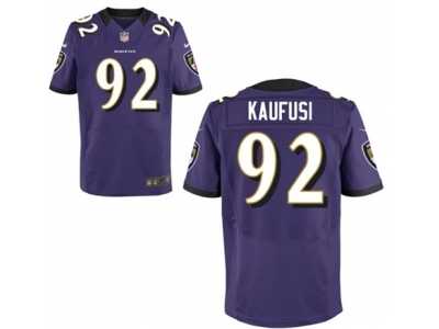 Men's Nike Baltimore Ravens #92 Bronson Kaufusi Elite Purple Team Color NFL Jersey