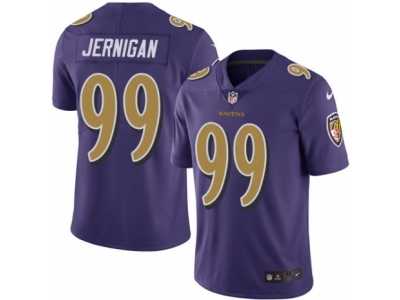 Men's Nike Baltimore Ravens #99 Timmy Jernigan Elite Purple Rush NFL Jersey