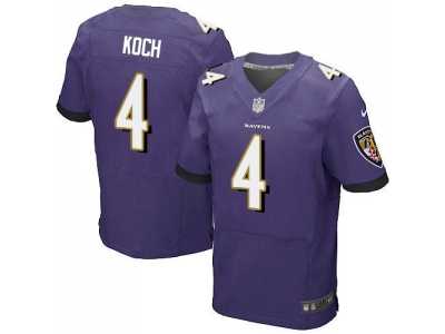 Nike Baltimore Ravens #4 Sam Koch purple jerseys(Elite)