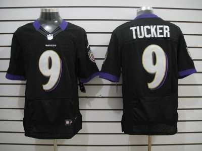 Nike Baltimore Ravens #9 tucker black jerseys[Elite]