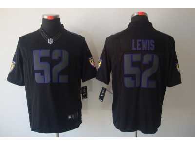 Nike NFL Baltimore Ravens #52 Ray Lewis Black Jerseys(Impact Limited)