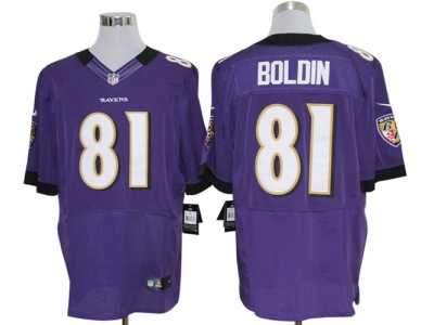 Nike NFL Baltimore Ravens #81 Anquan Boldin Purple Jerseys(Elite)