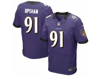 Nike NFL Baltimore Ravens #91 Courtney Upshaw Purple Jerseys(Elite)