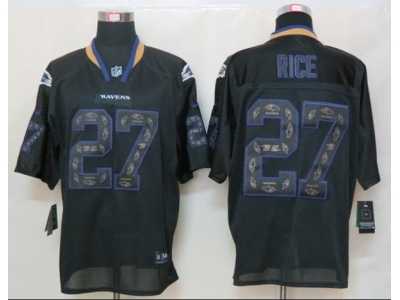Nike NFL baltimore ravens #27 Ray Rice black Jerseys[Elite united sideline]