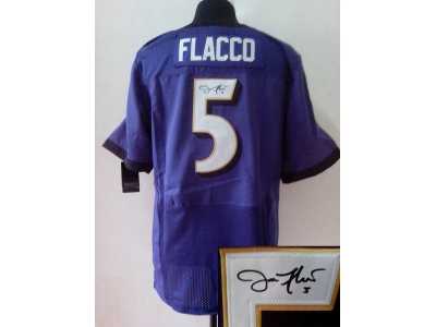 Nike NFL baltimore ravens #5 flacco purple Jerseys(signature Elite)