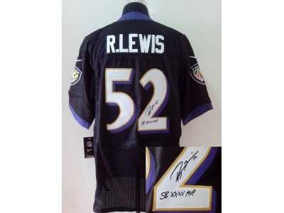 Nike NFL baltimore ravens #52 Ray Lewis black Jerseys(signature Elite)