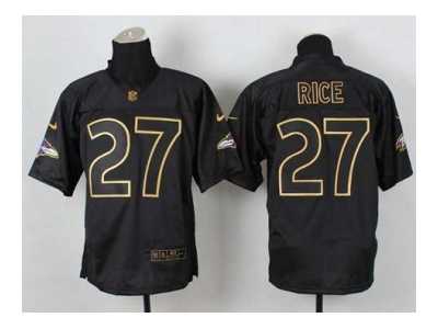 Nike jerseys baltimore ravens #27 ray rice black[Elite gold lettering fashion]