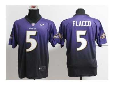 Nike jerseys baltimore ravens #5 joe flacco purple-grey[Elite II Drift Fashion]