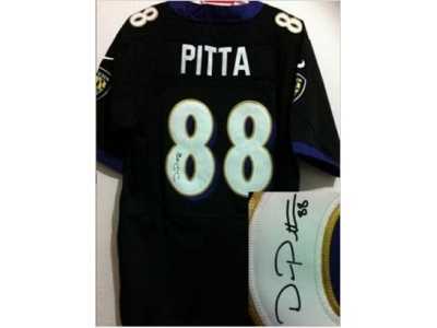 Nike jerseys baltimore ravens #88 pitta black[Elite signature]