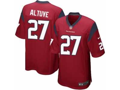Men's Nike Houston Texans #27 Jose Altuve Game Red Alternate NFL Jersey