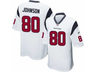 Men's Nike Houston Texans #80 Andre Johnson Game White NFL Jersey