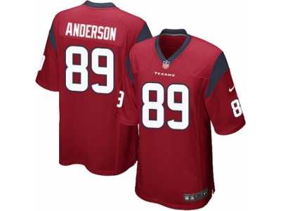 Men's Nike Houston Texans #89 Stephen Anderson Game Red Alternate NFL Jersey
