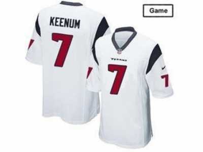 Nike Houston Texans #7 Case Keenum White Jerseys(Game)