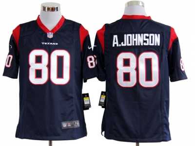 Nike Houston Texans #80 Andre Johnson blue Game Jerseys