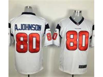 Nike Houston Texans #80 Andre Johnson whlie Game Jerseys