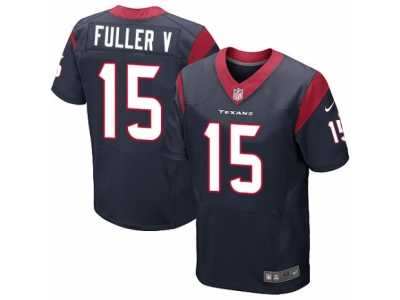 Men's Nike Houston Texans #15 Will Fuller V Elite Navy Blue Team Color NFL Jersey