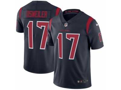 Men's Nike Houston Texans #17 Brock Osweiler Elite Navy Blue Rush NFL Jersey