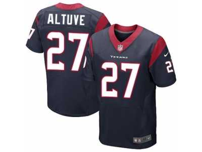 Men's Nike Houston Texans #27 Jose Altuve Elite Navy Blue Team Color NFL Jersey