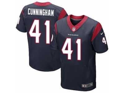 Men's Nike Houston Texans #41 Zach Cunningham Elite Navy Blue Team Color NFL Jersey