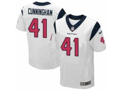 Men's Nike Houston Texans #41 Zach Cunningham Elite White NFL Jersey