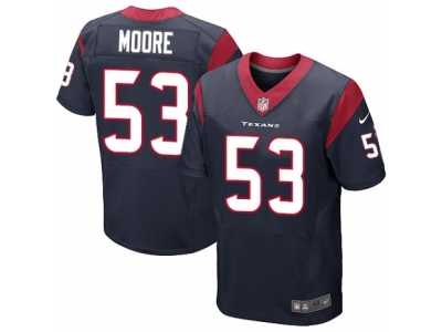 Men's Nike Houston Texans #53 Sio Moore Elite Navy Blue Team Color NFL Jersey