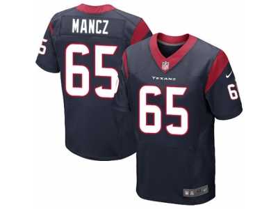 Men's Nike Houston Texans #65 Greg Mancz Elite Navy Blue Team Color NFL Jersey