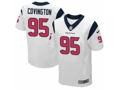 Men's Nike Houston Texans #95 Christian Covington Elite White NFL Jersey