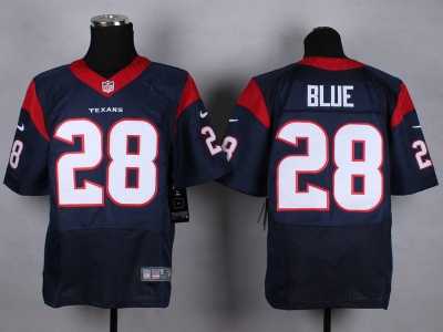 Nike Houston Texans #28 Alfred Blue Navy Blue jerseys(Elite)
