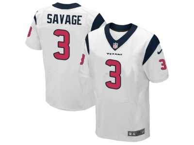 Nike Houston Texans #3 Tom Savage White Men's Stitched NFL Elite Jersey
