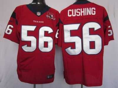 Nike Houston Texans #56 Brian Cushing Red Elite[10th Patch]Jerseys