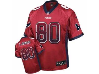 Nike Houston Texans #80 Andre Johnson Red Jersey(Elite Drift Fashion)