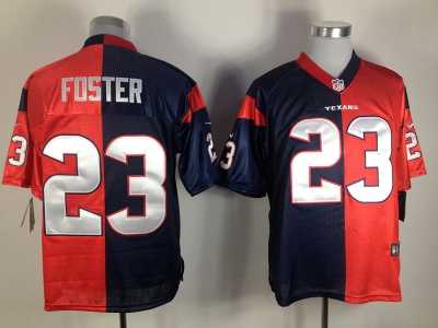 Nike NFL Houston Texans #23 Arian Foster Blue-Red Jerseys(Split Elite)
