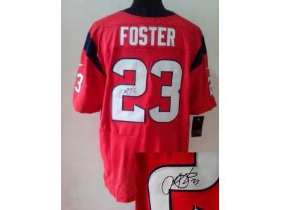 Nike NFL Houston Texans #23 Arian Foster red jerseys(signature Elite)