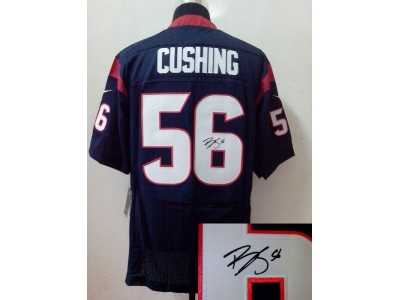 Nike NFL Houston Texans #56 Brian Cushing blue jerseys(signature Elite)
