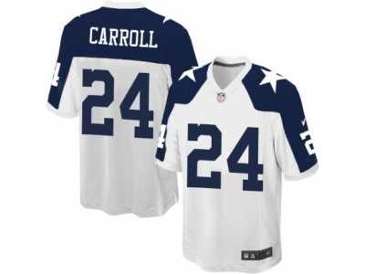 Men's Nike Dallas Cowboys #24 Nolan Carroll Game White Throwback Alternate NFL Jersey