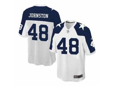 Men's Nike Dallas Cowboys #48 Daryl Johnston White Game Alternate Throwback Jersey