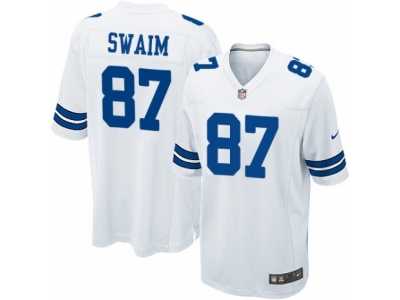 Men's Nike Dallas Cowboys #87 Geoff Swaim Game White NFL Jersey