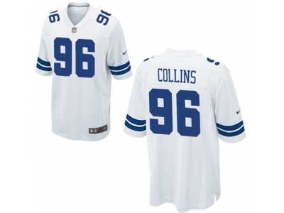 Men's Nike Dallas Cowboys #96 Maliek Collins Game White NFL Jersey